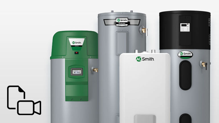Water heaters - media/video icon