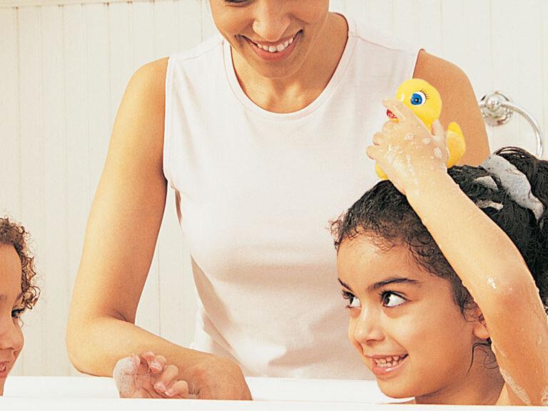 family in tub