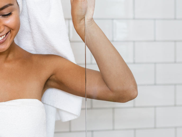 Woman in shower