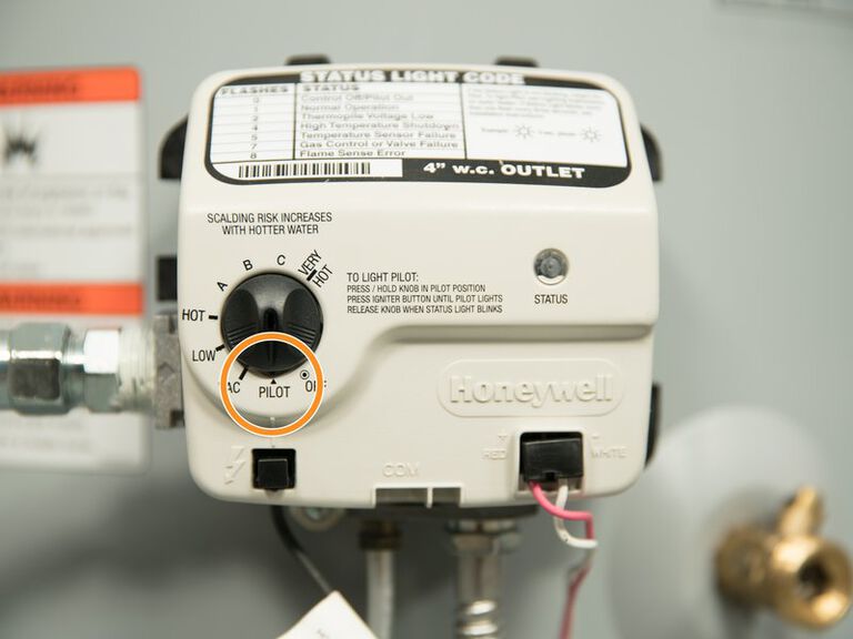 gas water heaters control valve