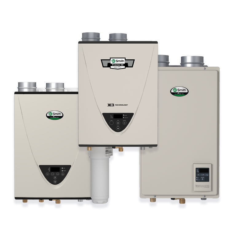 High-Efficiency Condensing Gas Tankless Water Heaters