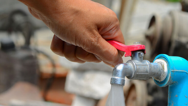 turning the cold water off