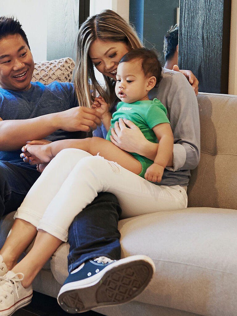 family on couch family on couch