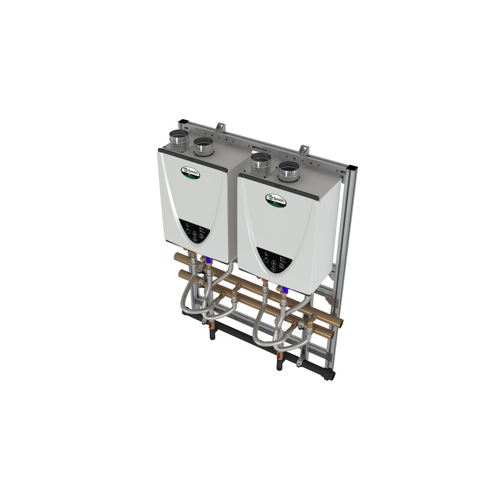 Commercial Tankless Rack System Wall Mount A.O. Smith