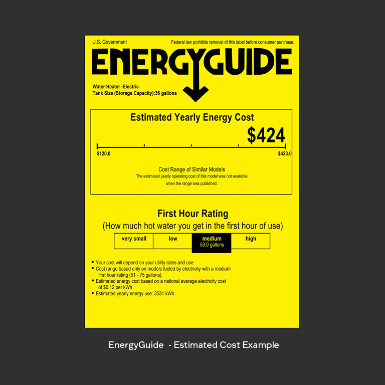 Energyguide label example