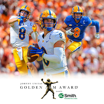 Pittsburgh quarterback wins the 2021 Johnny Unitas Golden Arm Award®