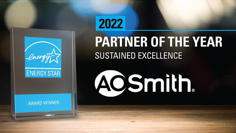 A. O. Smith Earns Fourth Consecutive ENERGY STAR® Award, Second in Sustained Excellence