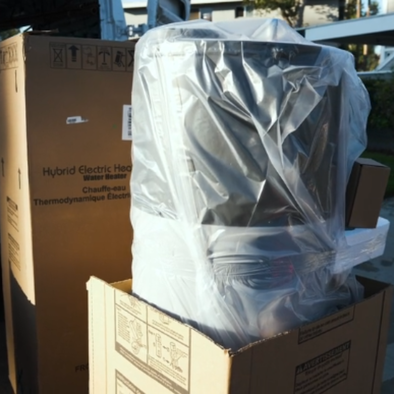 heat pump water heater out of the box 