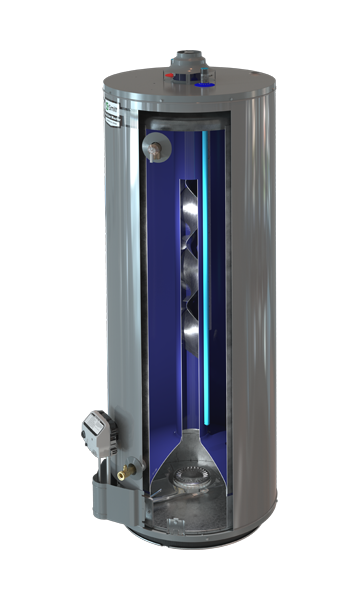 X-Ray view of gas water heater