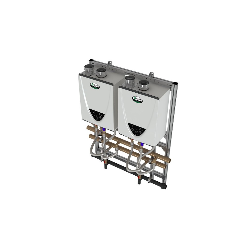 Commercial Tankless Rack System - Wall Mount | A.O. Smith